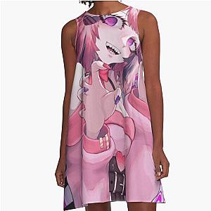 Ironmouse Waifu: The Pink-Haired Anime Streamer Girl in A-Line Dress