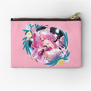 Ironmouse Cute Vtuber Girl Singing Beautiful Floral Garland Frame Zipper Pouch