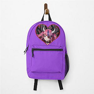 Ironmouse Cute Girl with Horns In a Rose Floral Edge Heart Frame Backpack