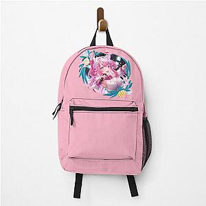 Ironmouse Cute Girl Singing with Beautiful Floral Frame Backpack