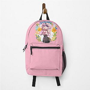 Ironmouse Cute Vtuber Girl with Beautiful Floral Frame Backpack