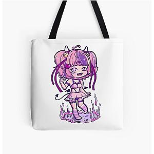 Ironmouse Bubblegum Candy Succubus vtuber outfit All Over Print Tote Bag