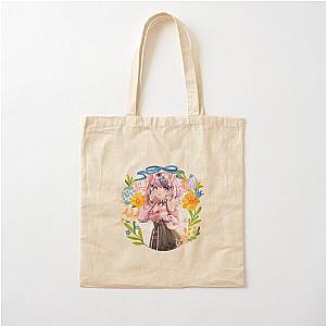 Ironmouse Cute Vtuber Girl with Beautiful Garland Frame Cotton Tote Bag