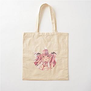 Ironmouse Cute Girl Leaf Cut Cotton Tote Bag
