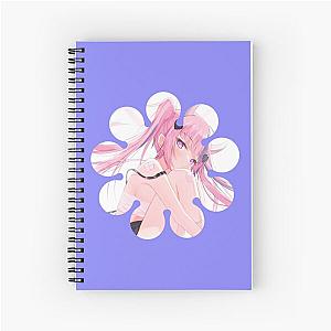Ironmouse Cute Vtuber Girl with Geometric Flower Cut Spiral Notebook