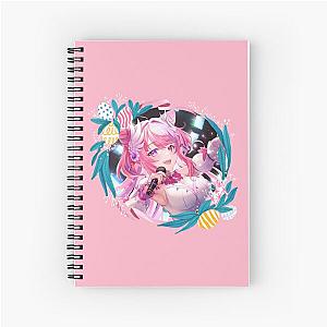 Ironmouse Cute Vtuber Girl Singing with Beautiful Floral Garland Frame Notebook