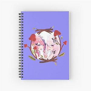 Ironmouse Cute Vtuber Girl Floral Notebook