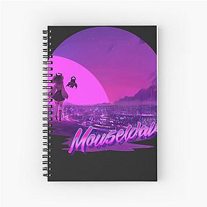 Mousewave - Ironmouse Synthwave Spiral Notebook