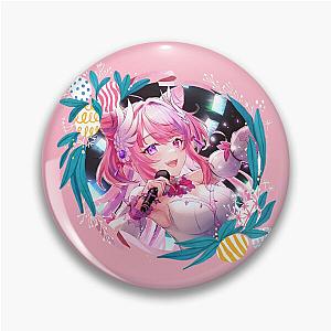 Ironmouse Cute Vtuber Girl Singing with Beautiful Floral Garland Frame Pin
