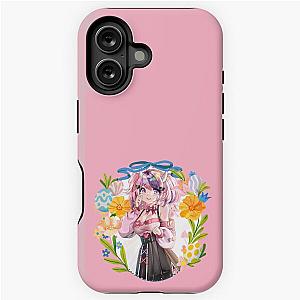 Ironmouse Cute Vtuber Girl with Beautiful Floral Frame iPhone Tough Case