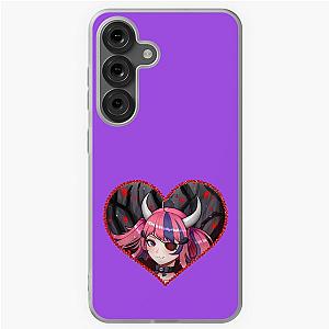 Ironmouse Cute Vtuber Girl with Horns In a Rose Floral Edge Heart Frame Samsung Galaxy Soft Case