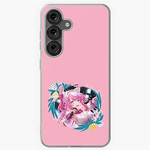 Ironmouse Cute Vtuber Girl Singing with Beautiful Floral Samsung Galaxy Soft Case