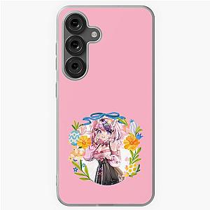 Ironmouse Cute Vtuber Girl with Beautiful Floral Garland Frame Soft Case for Samsung Galaxy
