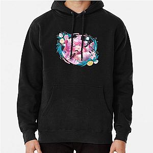 Ironmouse Cute Vtuber Girl Singing with Beautiful Floral Frame Hoodie