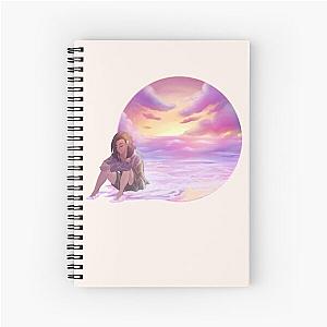 Ishura on the Beach at Sunset Spiral Notebook