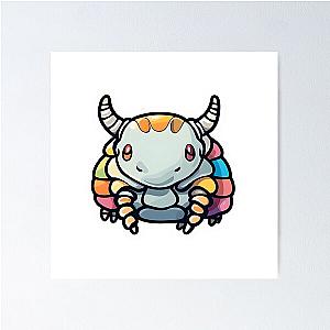 Multi-Colored Cute Dairy Cow Isopod - Simple Crustacean Design Poster