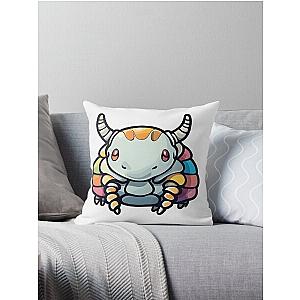 Multi-Colored Cute Dairy Cow Isopod - Simple Crustacean Design Throw Pillow