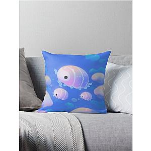 Cloud isopod - blue sky Throw Pillow