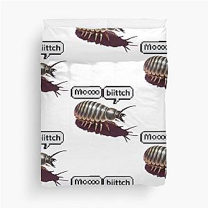 Dairy Cow Isopod - Realistic Top View Drawing  Duvet Cover