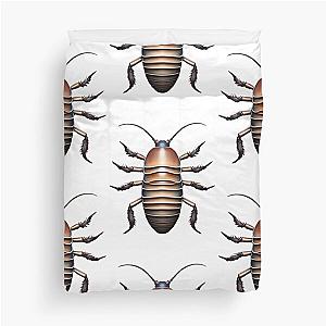 Dairy Cow Isopod - Realistic Top View Drawing  Duvet Cover