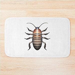 Dairy Cow Isopod - Realistic Top View Drawing  Bath Mat