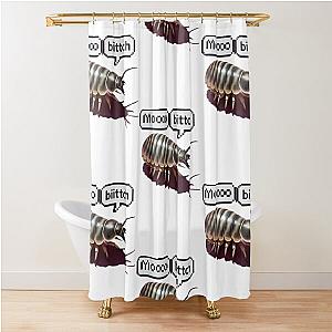 Dairy Cow Isopod - Realistic Top View Drawing  Shower Curtain