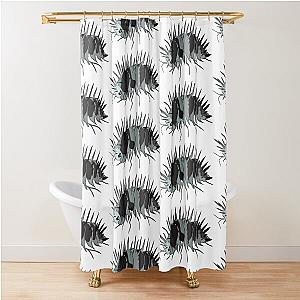 White Skull Isopod Shower Curtain