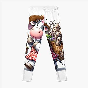 Dairy Cow Isopod Colorful Leggings