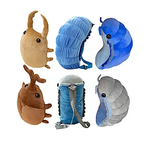 Simulation Insect Plush Toys Soft Cartoon Isopod Backpack Watermelon Worm Stuffed