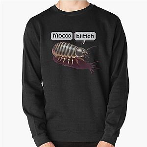 Dairy Cow Isopod - Realistic Top View Drawing  Pullover Sweatshirt