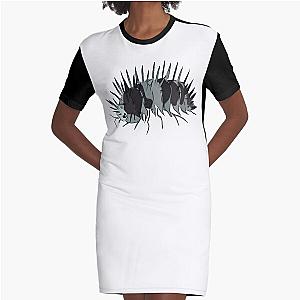 White Skull Isopod Graphic T-Shirt Dress