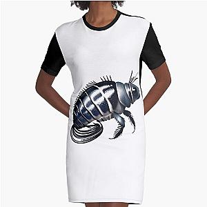 Metallic Isopod Art Illustration  Graphic T-Shirt Dress