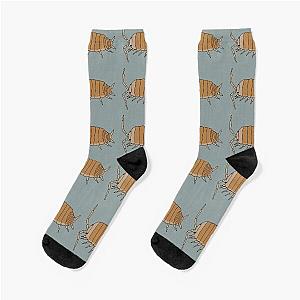 Powder Orange Isopod Socks