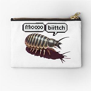 Dairy Cow Isopod - Realistic Top View Drawing  Zipper Pouch