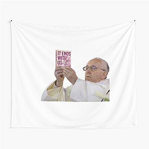 It Ends With Us Pope Meme Tapestry