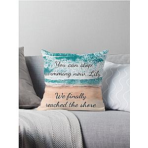 It Ends With Us quote with background Throw Pillow