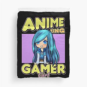 AnimeZing gamer girl Aesthetic anime chibi itsfunneh rainbow art Duvet Cover