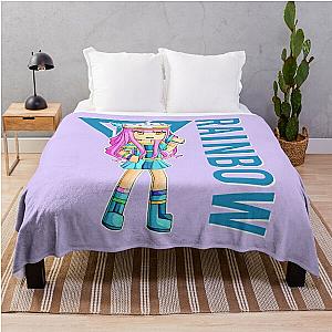 Rainbow gamer Itsfunneh Funneh Krew gamer fan art 2022 Throw Blanket