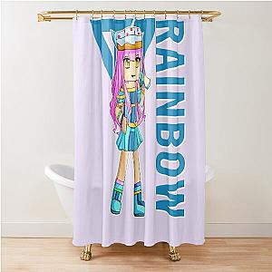 Rainbow gamer Itsfunneh Funneh Krew gamer fan art 2022 Shower Curtain