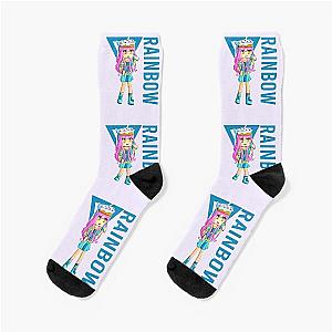 Rainbow gamer Itsfunneh Funneh Krew gamer fan art 2022 Socks