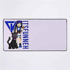 Itsfunneh Funneh Krew Dog gamer fan art 2022 Desk Mat