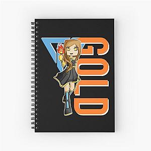 Gold gamer Itsfunneh Funneh Krew gamer fan art 2022 birthday party Spiral Notebook