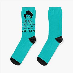 I Like Being Weird. Weirds All Ive Got. That and My Sweet Style - The IT Crowd (black print) Socks