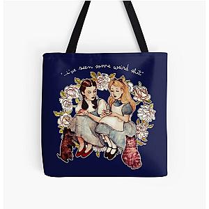 Alice And Dorothy Ive Seen Some Weird Alice Wonderland Vintage Shit All Over Print Tote Bag