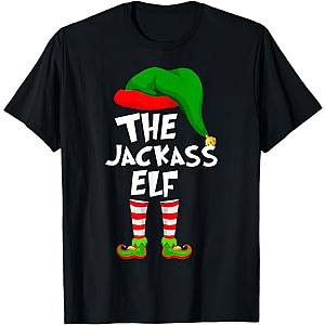 Jackass T-Shirts - Family Christmas The Jackass Elf T-Shirt