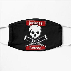 Jackass Face Masks - Jackass Forever - Jackass Red Skull And Crutches Warning Logo Flat Mask RB1309 [ID593]