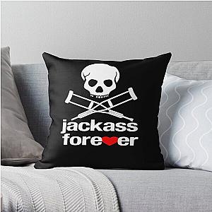 Jackass Pillows - Jackass Forever Skull And Crutches Throw Pillow RB1309 [ID733]