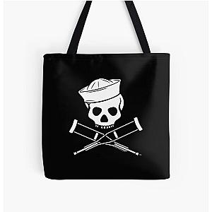 Jackass Bags - Jackass Sailor Skull &amp; Crossbones Logo All Over Print Tote Bag RB1309 [ID781]