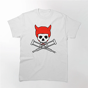 Jackass T-Shirts - Jackass Devil Horns Skull And Crutches Logo Classic T-Shirt