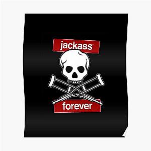 Jackass Posters - Jackass Forever - Jackass Red Skull And Crutches Warning Logo Poster RB1101